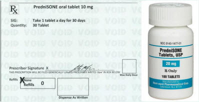 Prednisone (Prednisolone) prescription